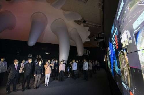 2020台灣設計展在新竹開幕式 科幻展區蔡英文總統搶先體驗